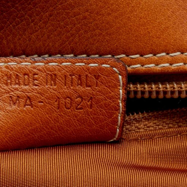 Pre Owned Dior Brown Leather Double Saddle Bowler Bag