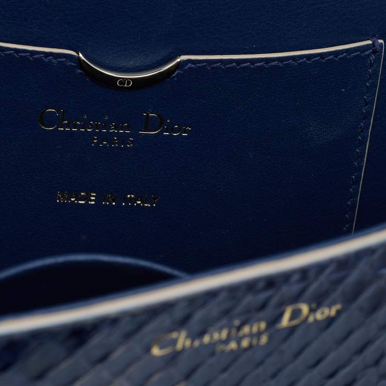 Pre Owned Dior Multicolor Python Diorever Top Handle Bag