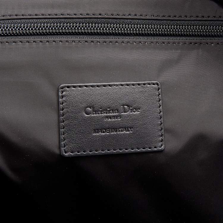 Pre Owned Dior Navy Blue/Beige Oblique Canvas Small DiorTravel Suitcase