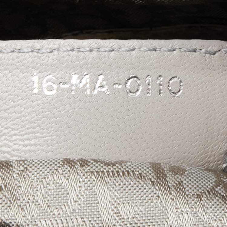 Pre Owned Dior Light Grey Cannage Leather XL Soft Lady Dior Tote
