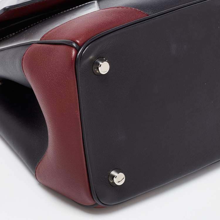 Pre Owned Dior Tri Color Patent and Leather Small Be Dior Flap Top Handle Bag