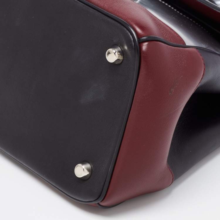 Pre Owned Dior Tri Color Patent and Leather Small Be Dior Flap Top Handle Bag