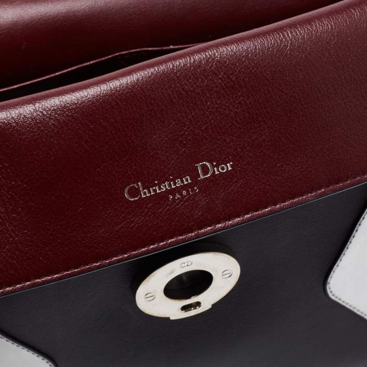 Pre Owned Dior Tri Color Patent and Leather Small Be Dior Flap Top Handle Bag
