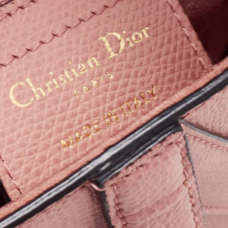 Pre Owned Dior Pink Leather Saddle Shoulder Bag
