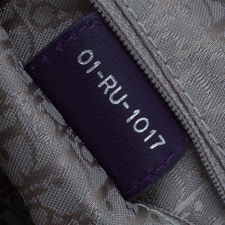 Pre Owned Dior Purple Pleated Leather Plisse Satchel
