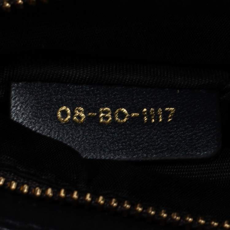 Pre Owned Dior Metallic Bronze Micro Cannage Patent Leather Diorama Wallet on Chain 