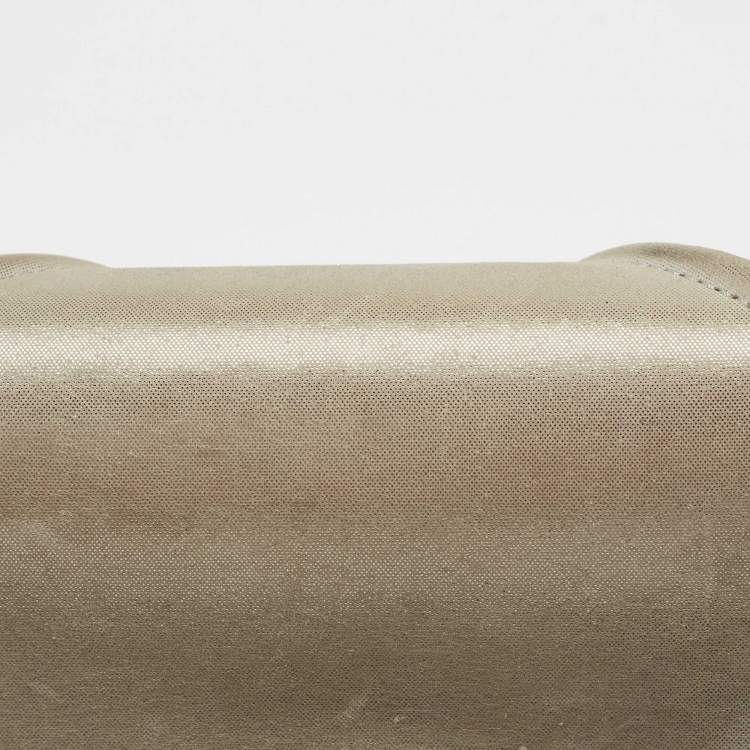 Pre Owned Dior Grey Shimmer Suede Diorama Wallet on Chain