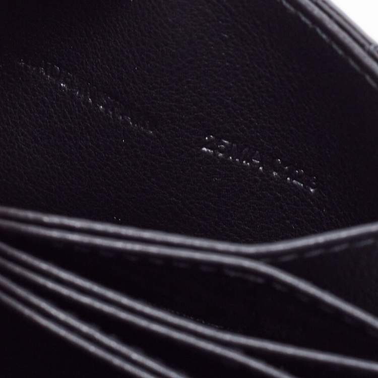 Pre Owned Dior Black Cannage Patent Leather Lady Dior 5 Gusset Card Holder