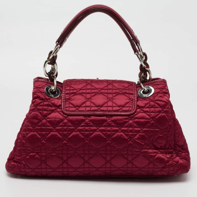 Dior Red Cannage Satin Charming Lock Tote Dior | The Luxury Closet