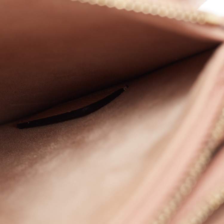 Pre Owned Dior Beige Leather Saddle Triple Zip Crossbody Bag