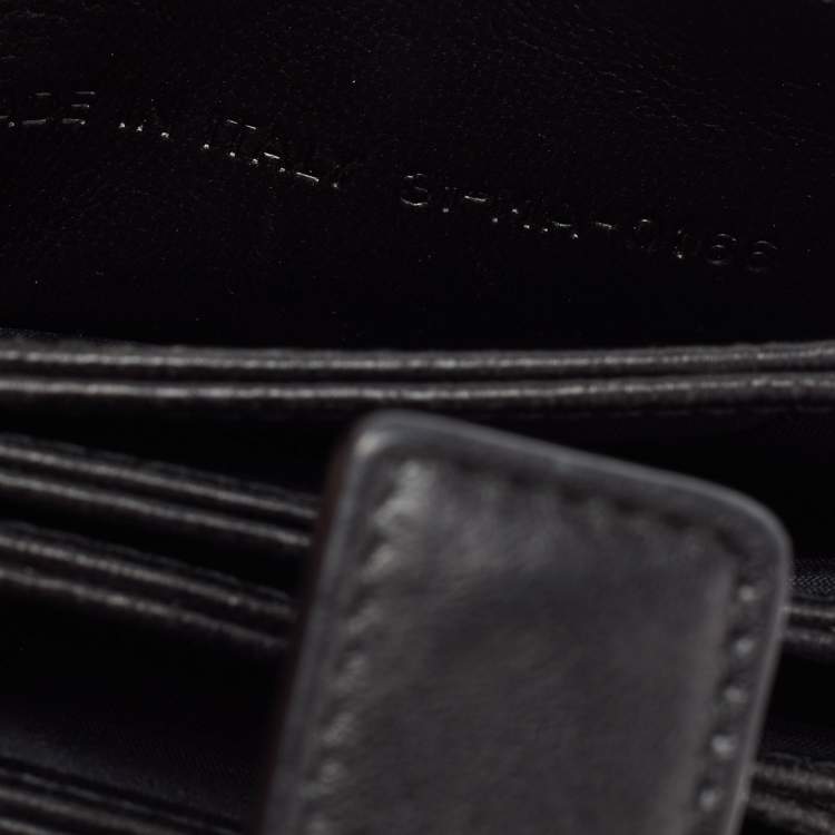 Pre Owned Dior Black Cannage Leather Lady Dior 5 Gusset Card Holder