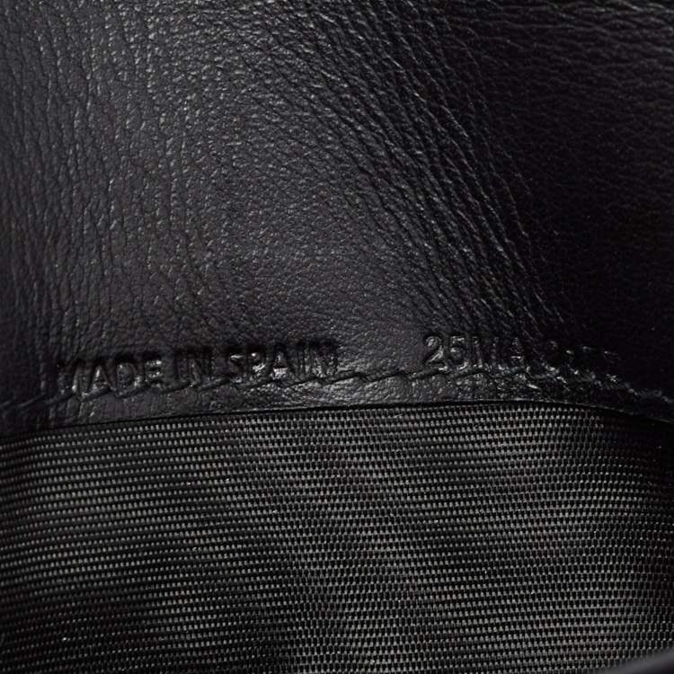 Pre Owned Dior Black Cannage Patent Leather Lady Dior Wallet on Chain
