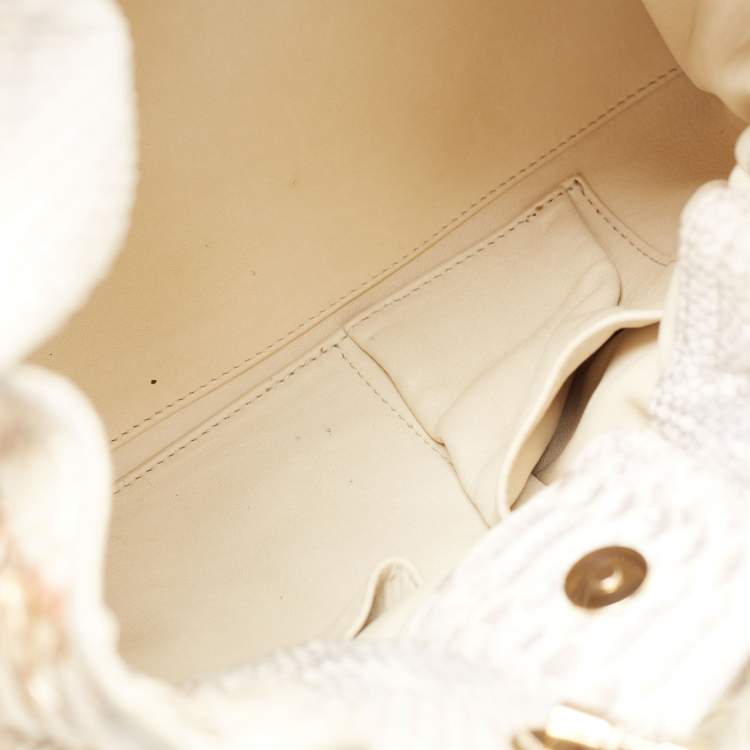 Pre Owned Dior Beige/Gold Python Le Trente Hobo