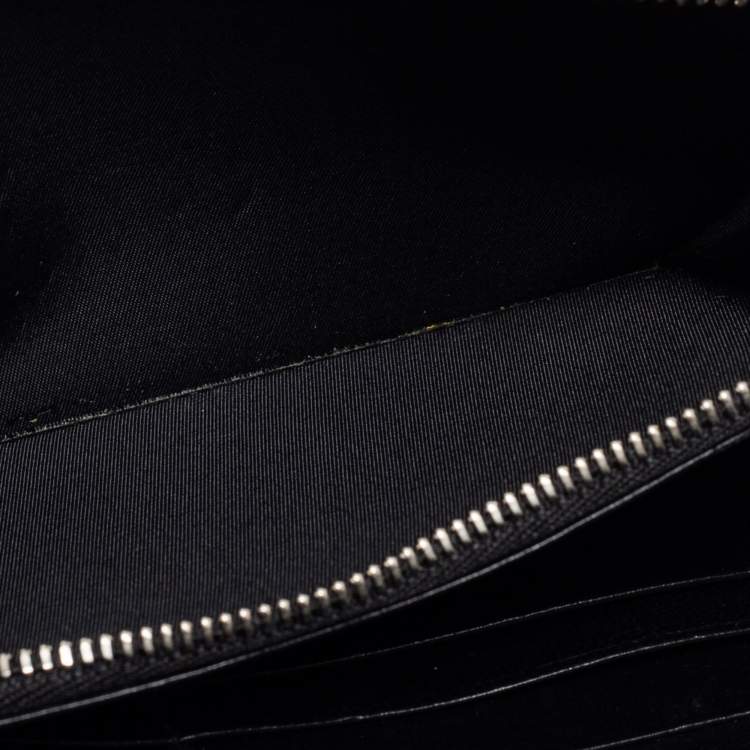 Pre Owned Dio Black Leather Lady Dior Wallet On Chain