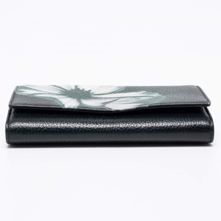 Pre Owned Dio Black Leather Lady Dior Wallet On Chain