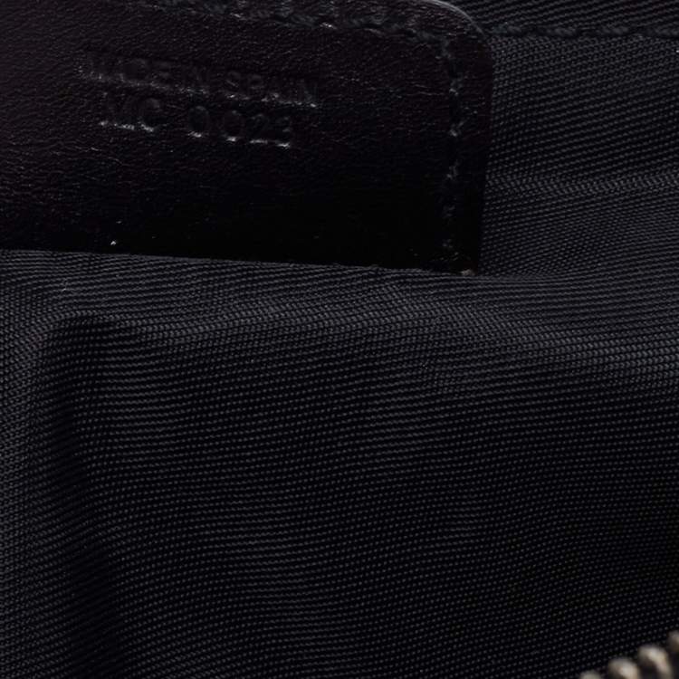 Pre Owned Dior Black Diorisimmo Canvas and Leather Saddle Shoulder Bag