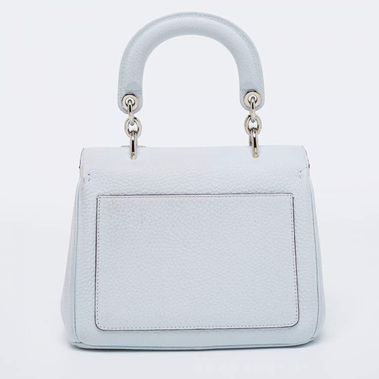 Pre Owned Dior Blue Leather Mini Be Dior Flap Bag