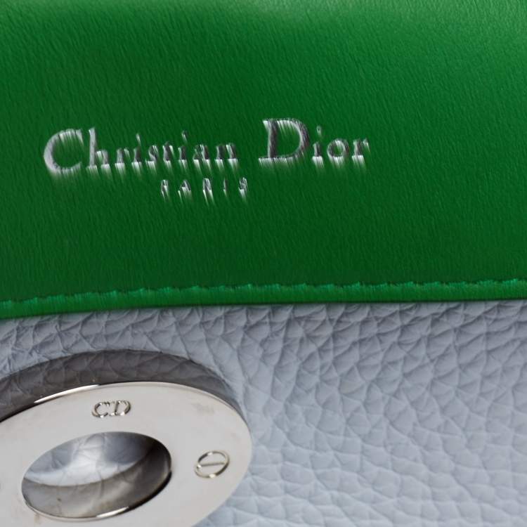 Pre Owned Dior Blue Leather Mini Be Dior Flap Bag