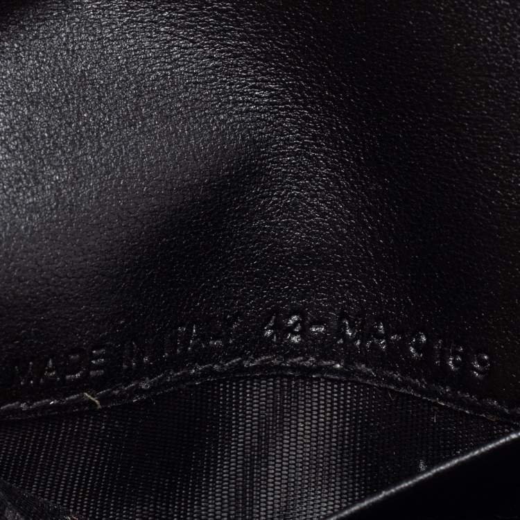 Pre Owned Dior Black Leather Saddle Card Holder