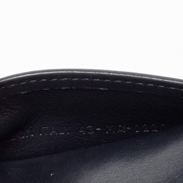 Pre Owned Dior Blue Oblique Canvas Saddle Card Holder