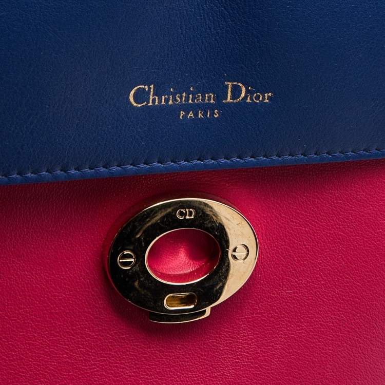 Pre Owned Dior Pink Leather Small Be Dior Flap Top Handle Bag