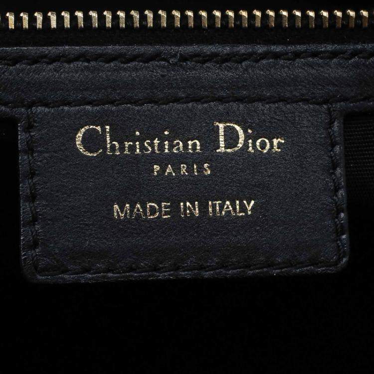 Pre Owned Dior Black Cannage Quilted Leather Satchel