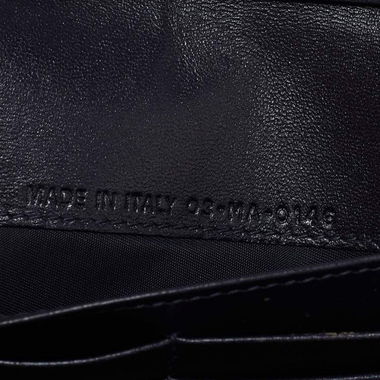 Pre Owned Dior Green Crackle Leather Diorama Wallet On Chain