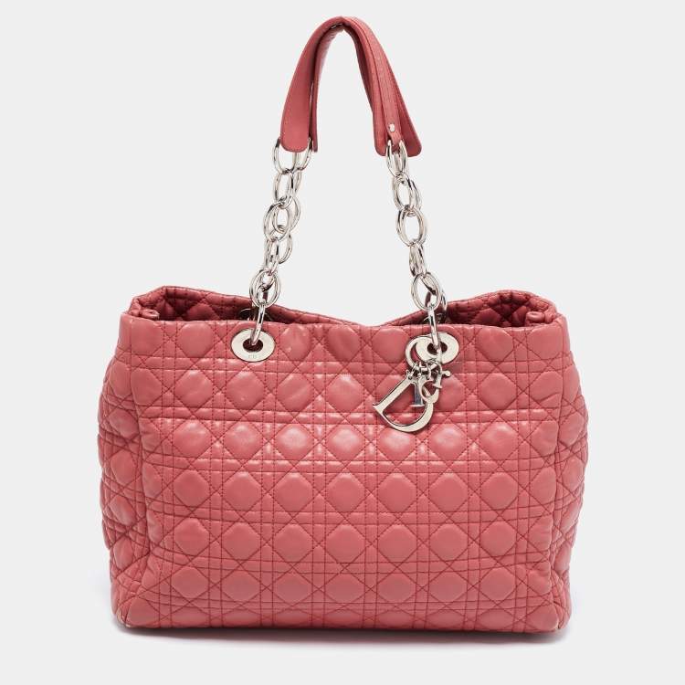 Dior Pink Cannage Leather Soft Lady Dior Shopper Tote Dior | The Luxury ...