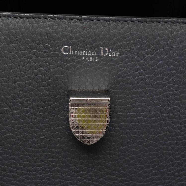 Pre Owned Dior Grey Leather Medium Diorever Top Handle Bag