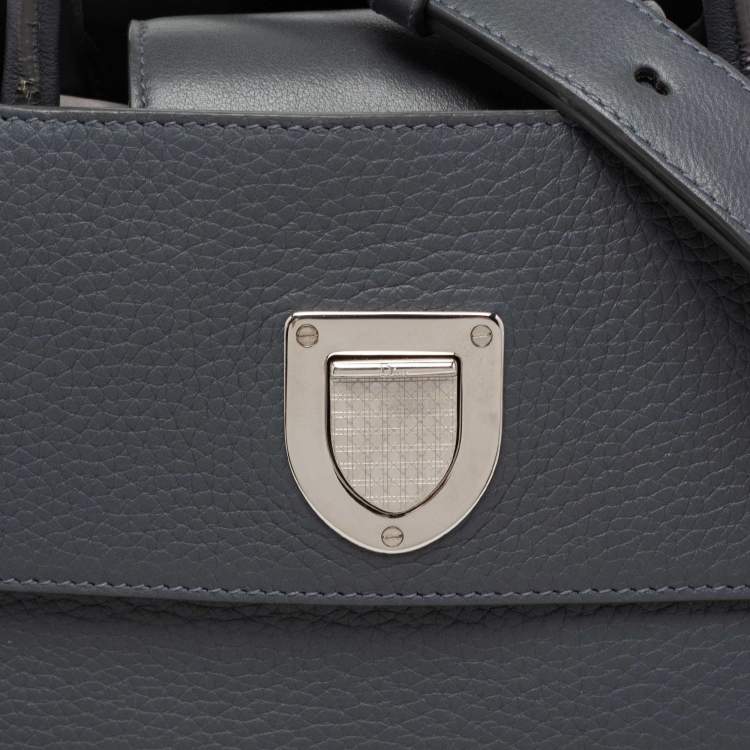 Pre Owned Dior Grey Leather Medium Diorever Top Handle Bag