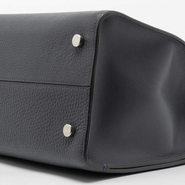 Pre Owned Dior Grey Leather Medium Diorever Top Handle Bag
