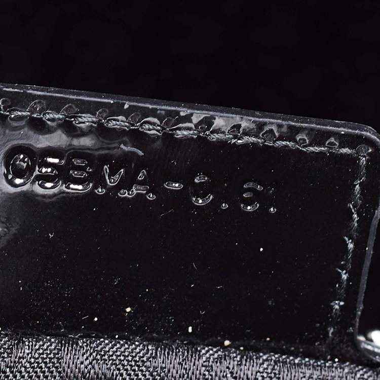 مملوكة مسبقًا Dior Black Cannage Patent Leather Large Lady Dior Tote