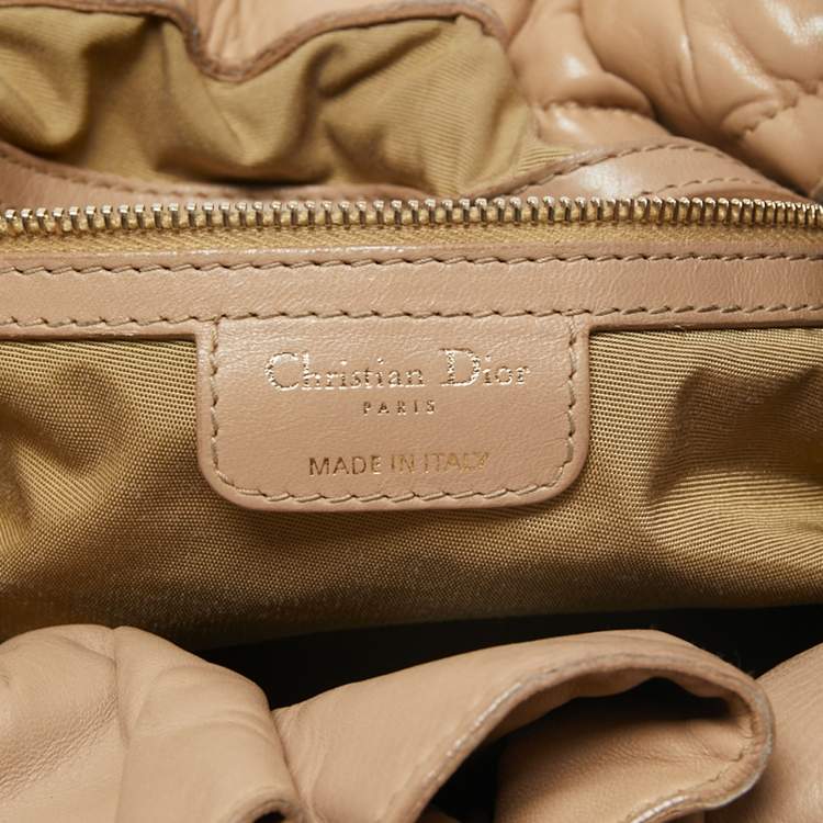 Pre Owned Dior Beige Cannage Leather Le Trente Hobo