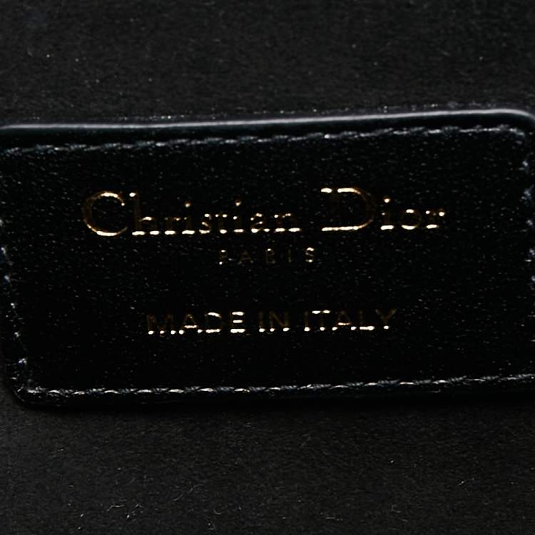 Pre Owned Dior Black Cannage Leather Small Diortravel Vanity Case