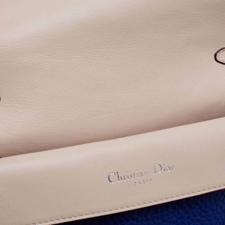 Pre Owned Dior Blue Leather Mini Be Dior Top Handle Bag