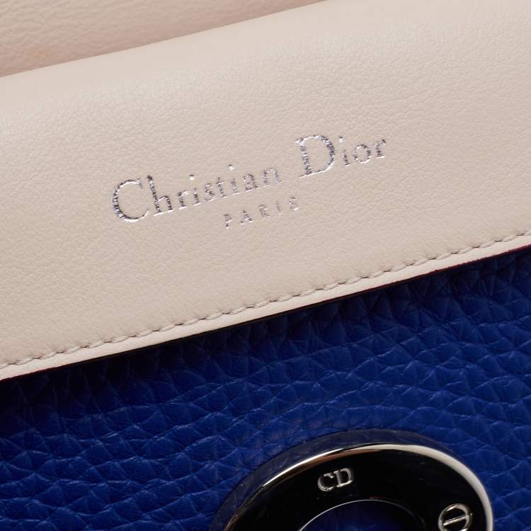 Pre Owned Dior Blue Leather Mini Be Dior Top Handle Bag