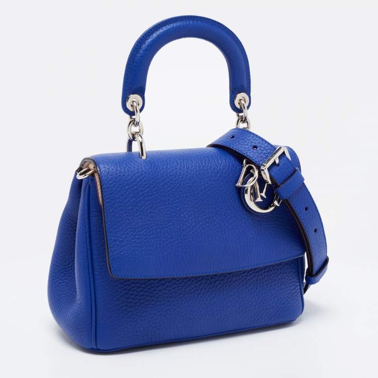 Pre Owned Dior Blue Leather Mini Be Dior Top Handle Bag