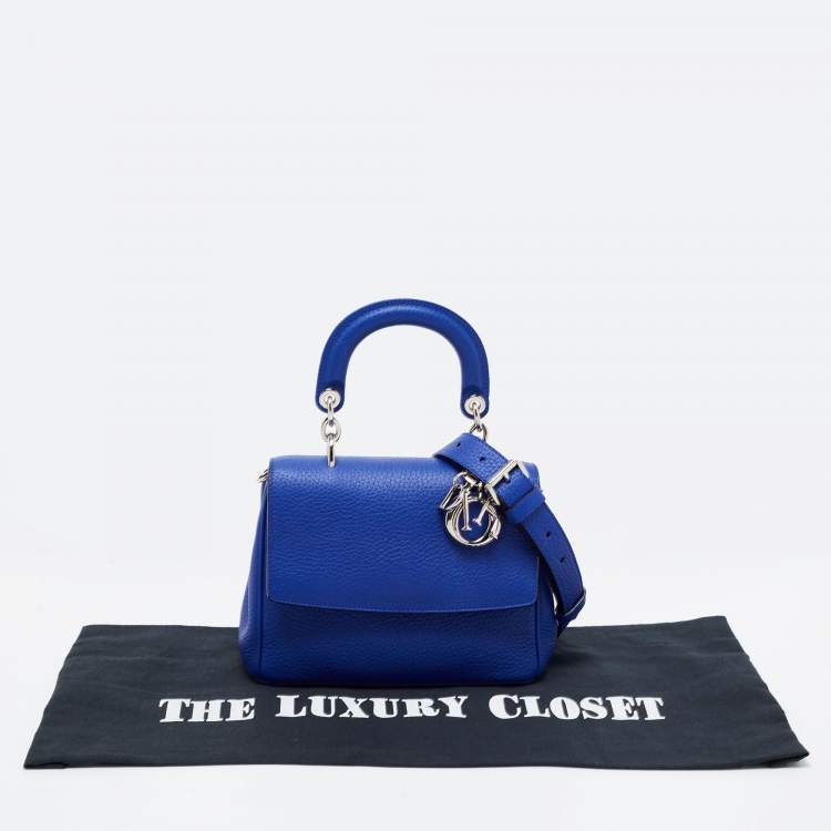 Pre Owned Dior Blue Leather Mini Be Dior Top Handle Bag
