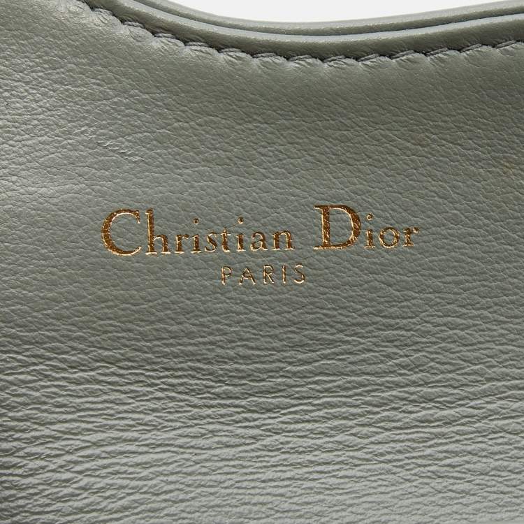 Pre Owned Dior White/Grey Oblique Canvas Saddle Card Holder