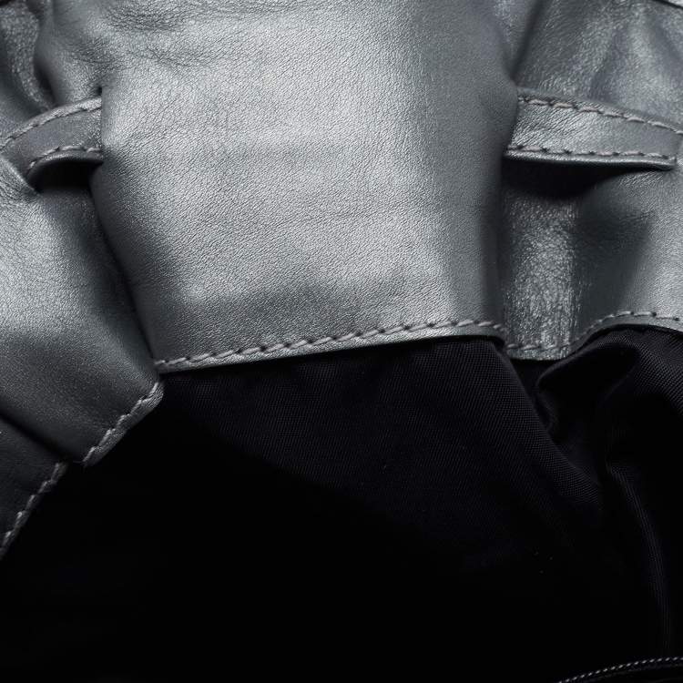 Pre Owned Dior Green Cannage Quilted Satin and Leather Charming Hobo