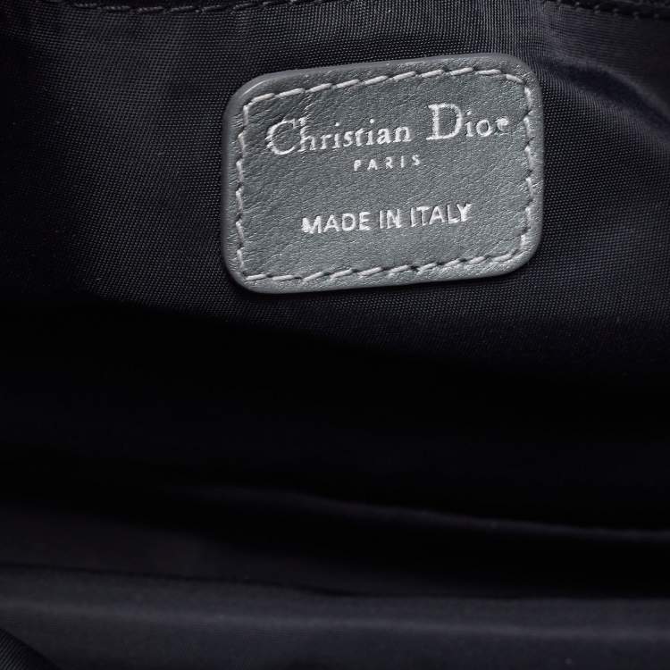 Pre Owned Dior Green Cannage Quilted Satin and Leather Charming Hobo