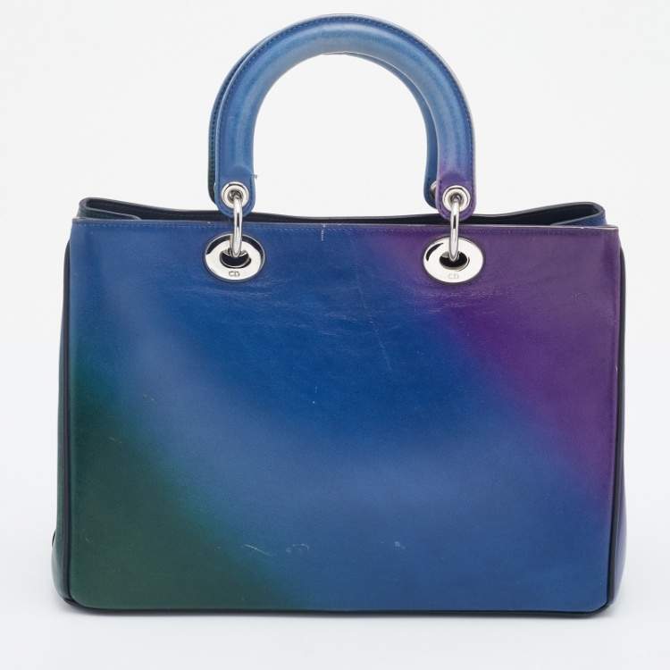 Pre Owned Dior Multicolor Leather Medium Diorissimo Shopper Tote