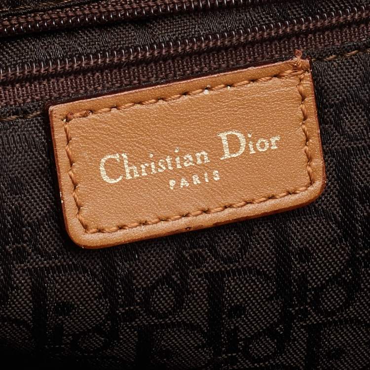 Pre Owned Dior Brown Laser Cut Leather Vintage Hobo