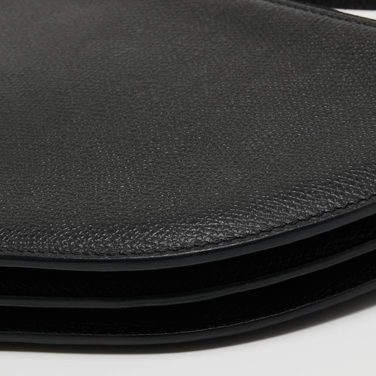 Pre Owned Dior Black Leather Saddle Triple Zip Crossbody Bag