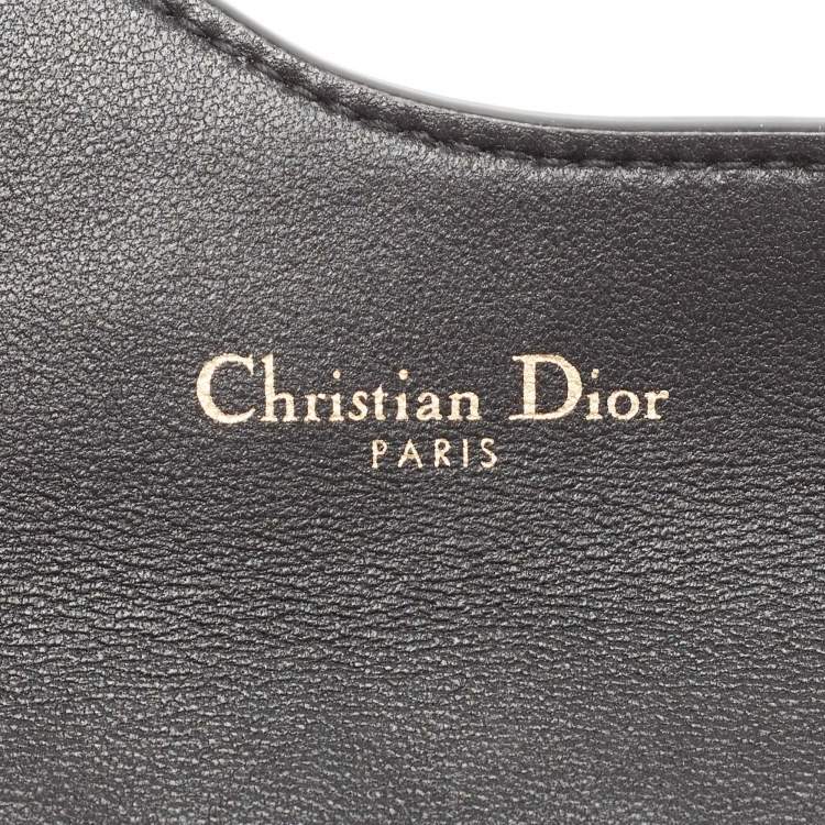 Pre Owned Dior Black Leather Saddle Card Holder
