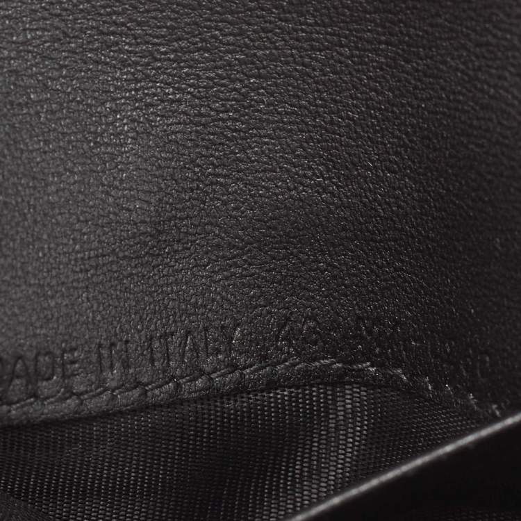 Pre Owned Dior Black Leather Saddle Card Holder