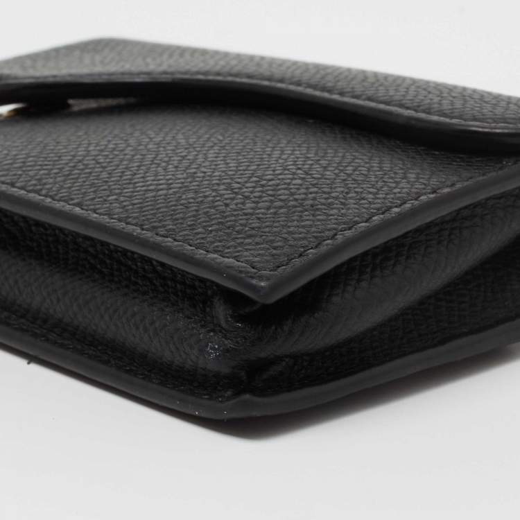 Pre Owned Dior Black Leather Saddle Card Holder