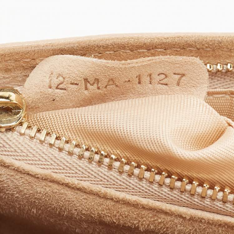 Pre Owned Dior Beige Leather Diorama Wallet on Chain