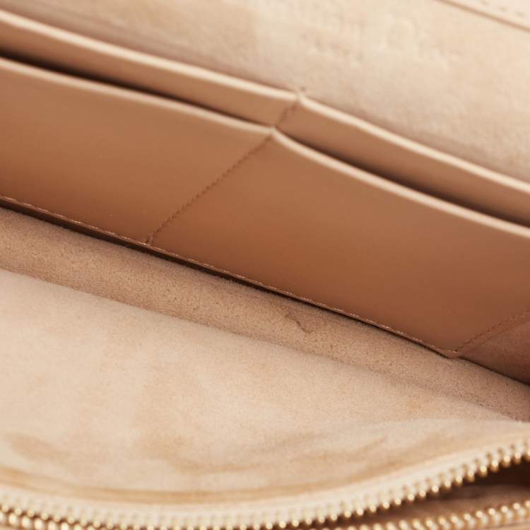 Pre Owned Dior Beige Leather Diorama Wallet on Chain