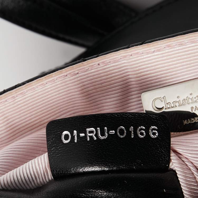 Pre Owned Dior Black Cannage Quilted Leather Small Stardust Backpack